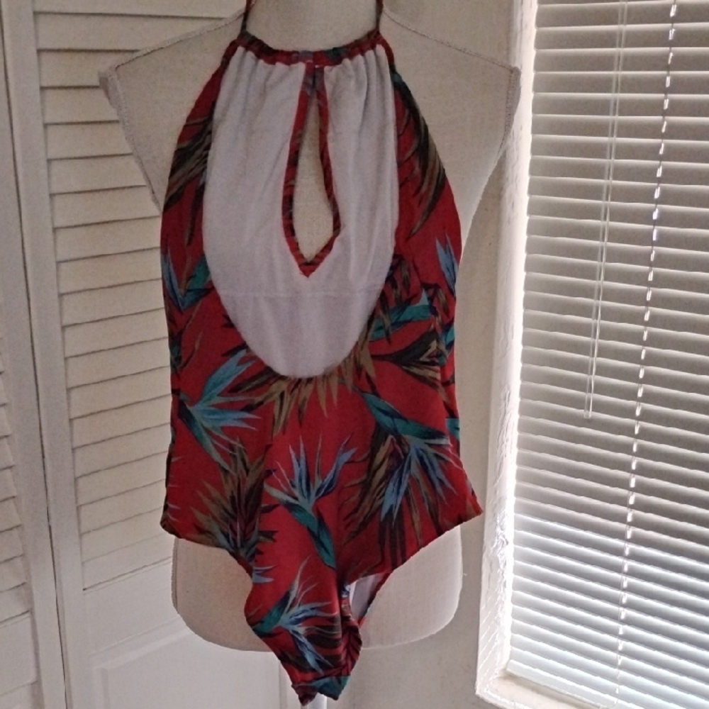 PINK Victoria's Secret Red and Blue One Piece Swimsuit - Picture 3 of 4
